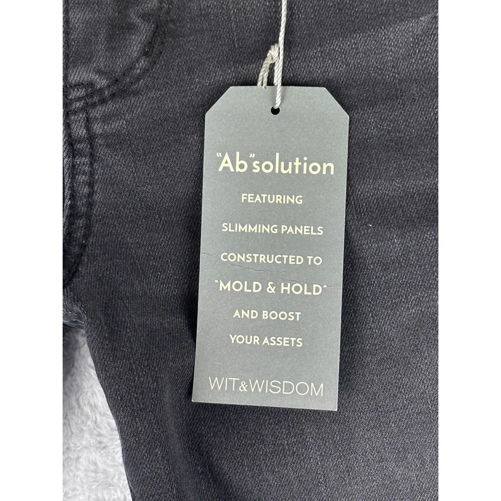 Wit & Wisdom Ab'solution Jeans Slimming Panels Black Wash Size 4 NWT - Picture 3 of 14